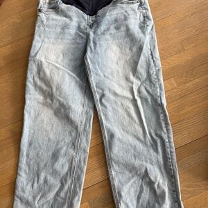 PinkBlush light wash maternity jeans